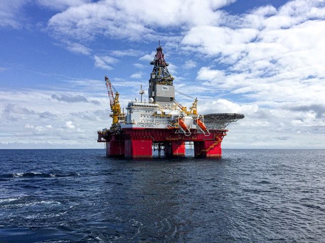 Oil-Plattform in der Nordsee.