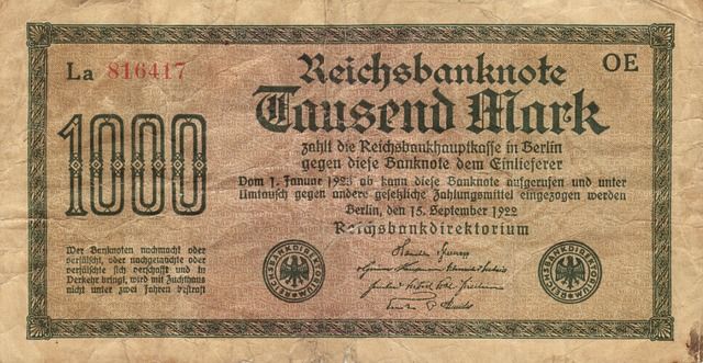 Die Reichsmark wurde nach dem zweiten Weltkrieg wertlos.